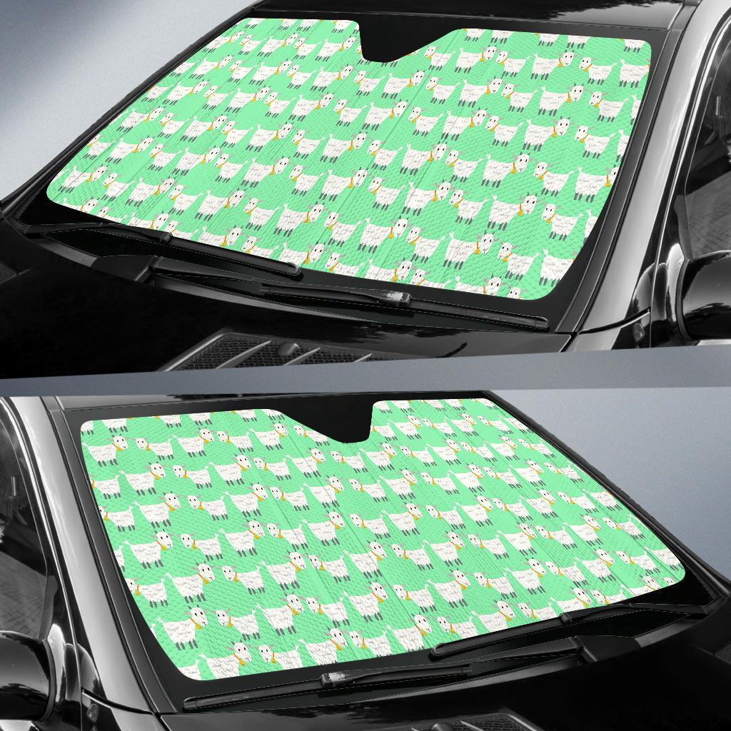 Sheep Goat Print Pattern Car Sun Shade-grizzshop