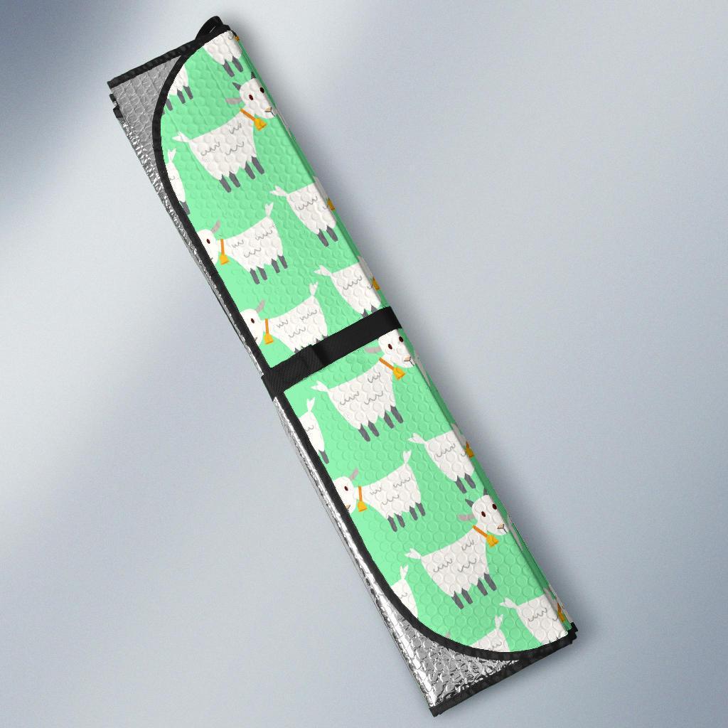 Sheep Goat Print Pattern Car Sun Shade-grizzshop