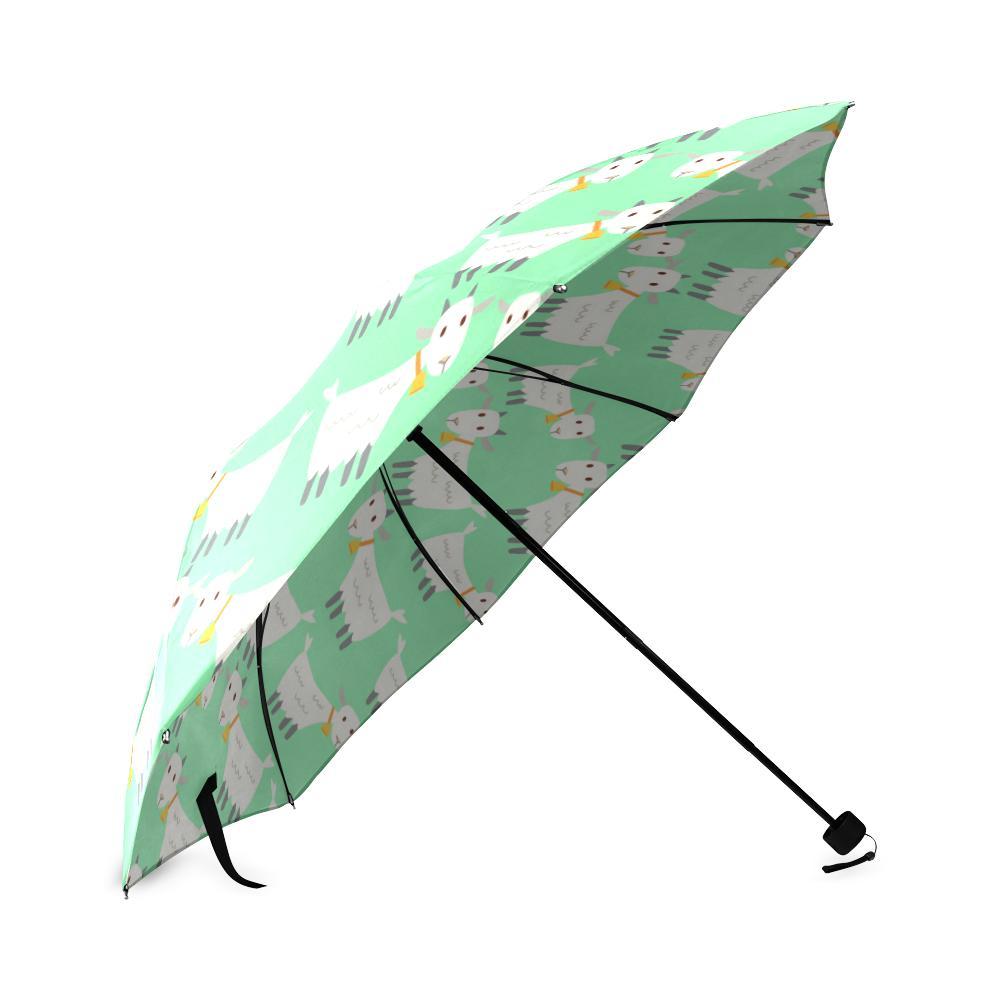 Sheep Goat Print Pattern Foldable Umbrella-grizzshop
