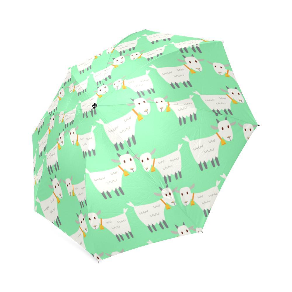 Sheep Goat Print Pattern Foldable Umbrella-grizzshop
