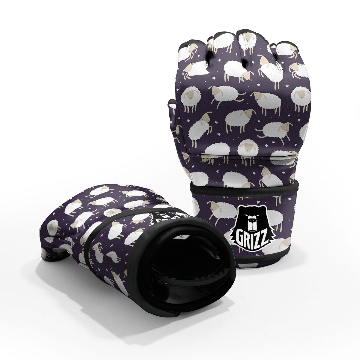 Sheep Print Pattern MMA Gloves-grizzshop