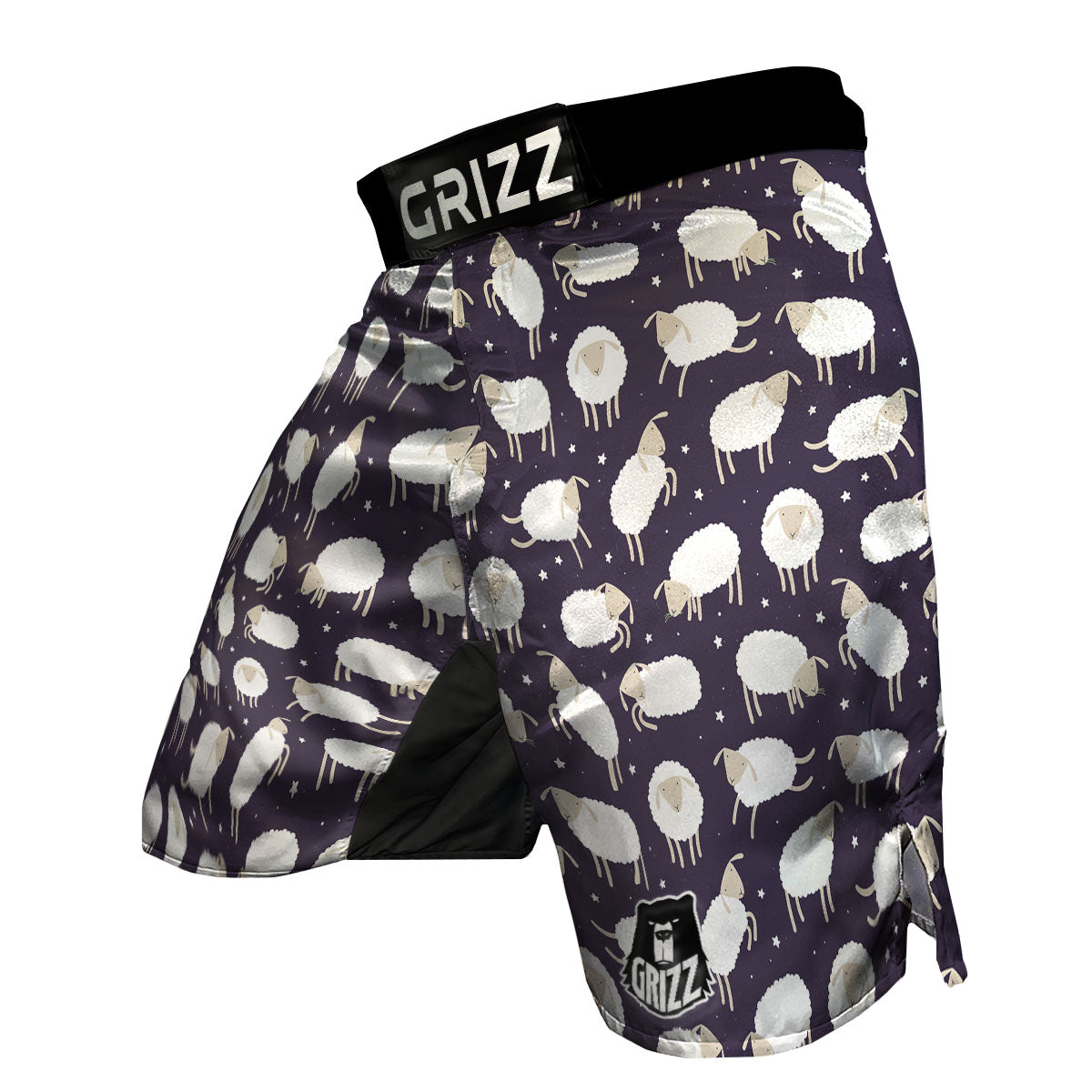 Sheep Print Pattern MMA Shorts-grizzshop