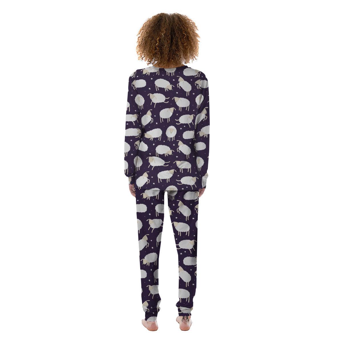 Sheep Print Pattern Women's Pajamas-grizzshop
