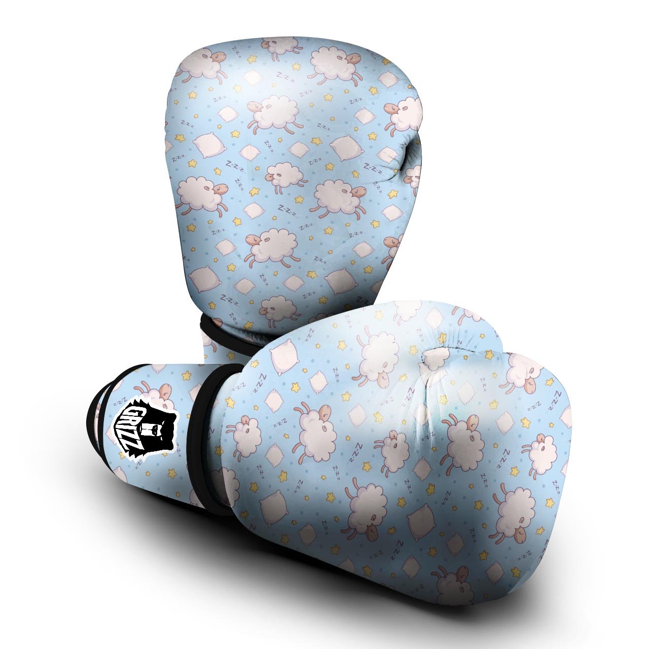 Sheep Sleeping Print Pattern Boxing Gloves-grizzshop