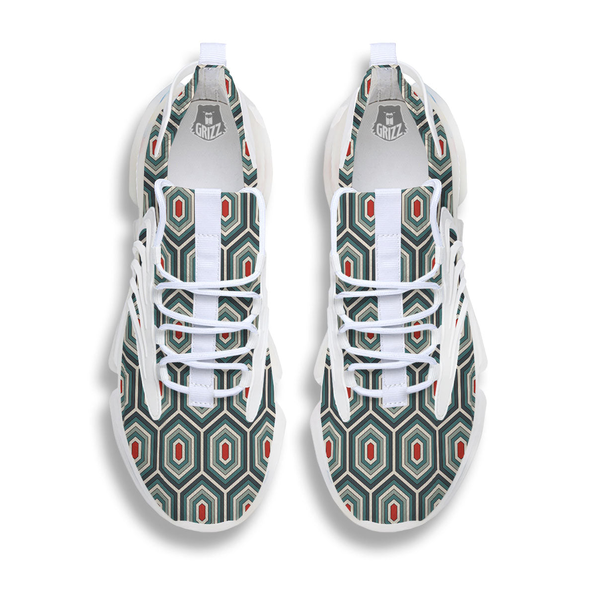 Shell Turtle Print Pattern White Gym Shoes-grizzshop