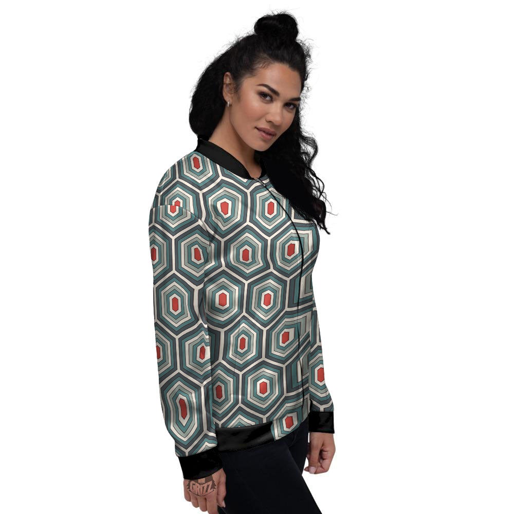 Shell Turtle Print Pattern Women's Bomber Jacket-grizzshop