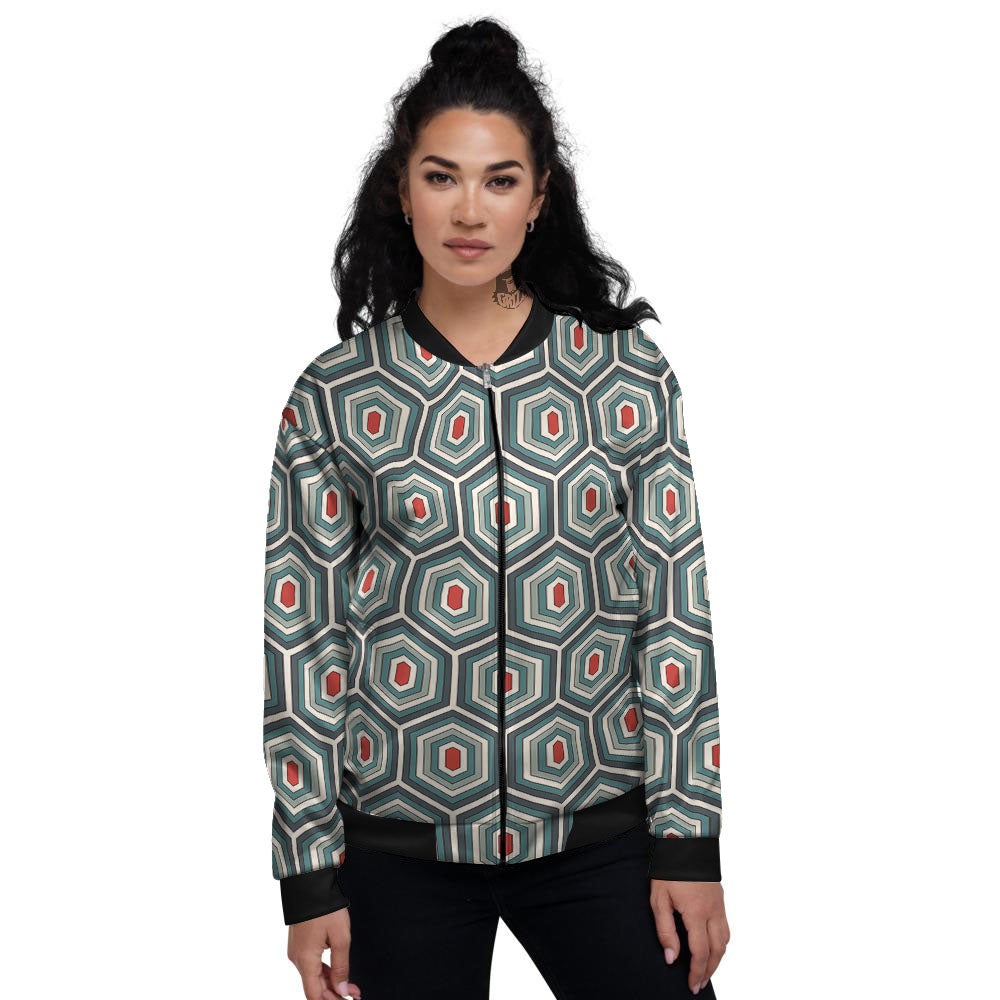 Shell Turtle Print Pattern Women's Bomber Jacket-grizzshop