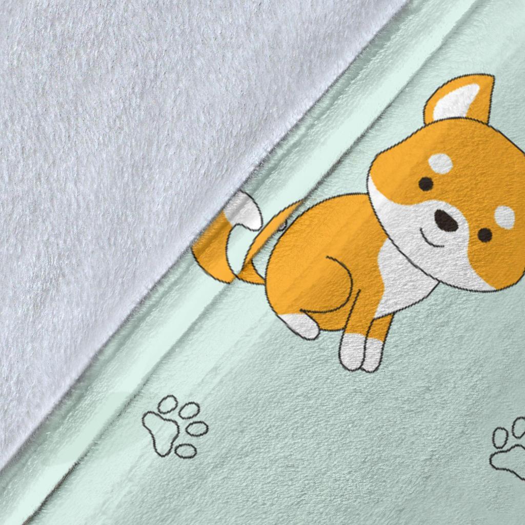 Shiba Inu Dog Pupppy Pattern Print Blanket-grizzshop