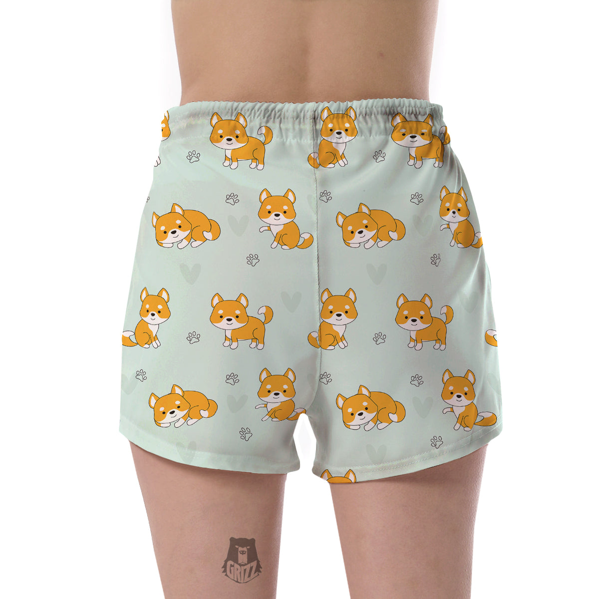 Shiba Inu Dog Pupppy Pattern Print Women's Shorts-grizzshop