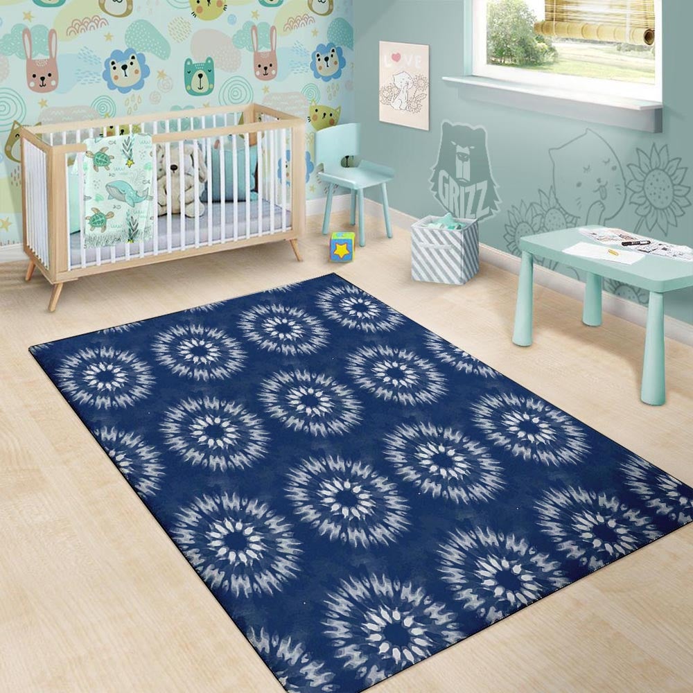 Shibori Print Pattern Floor Mat-grizzshop