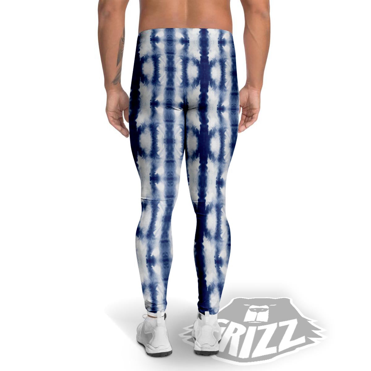 Shibori Tie Dye Print Pattern Men's Leggings-grizzshop