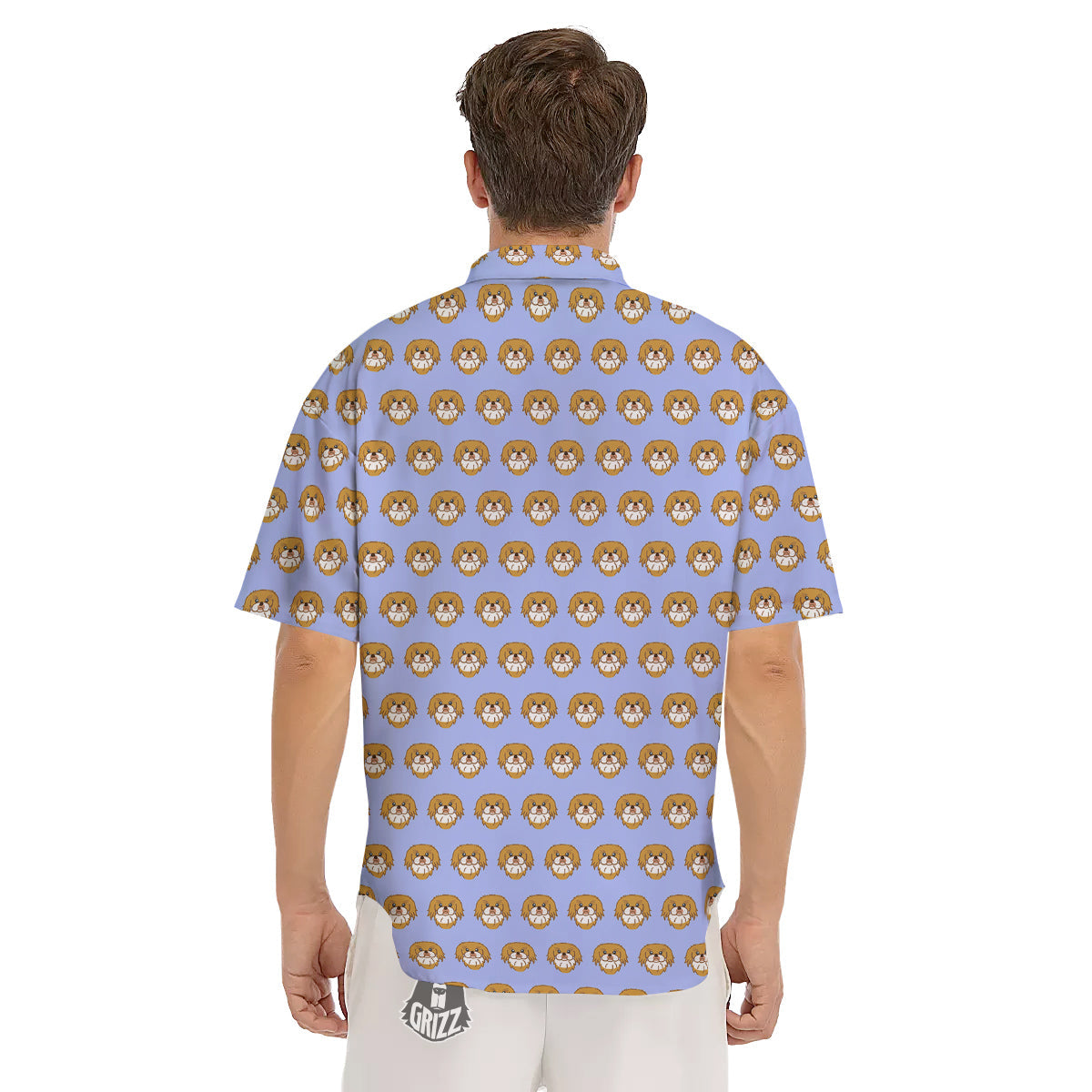 Shih Tzu Cute Print Pattern Men's Short Sleeve Shirts-grizzshop