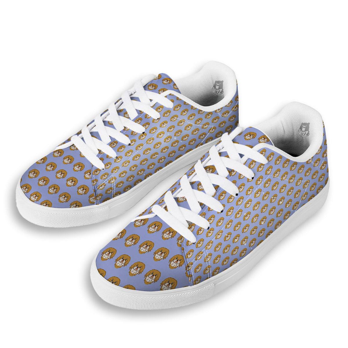 Shih Tzu Cute Print Pattern White Low Top Sneakers-grizzshop