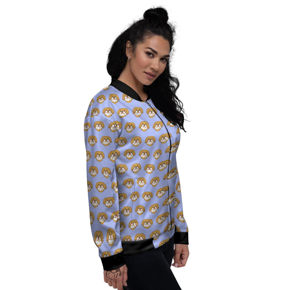 Shih Tzu Cute Print Pattern Women's Bomber Jacket-grizzshop