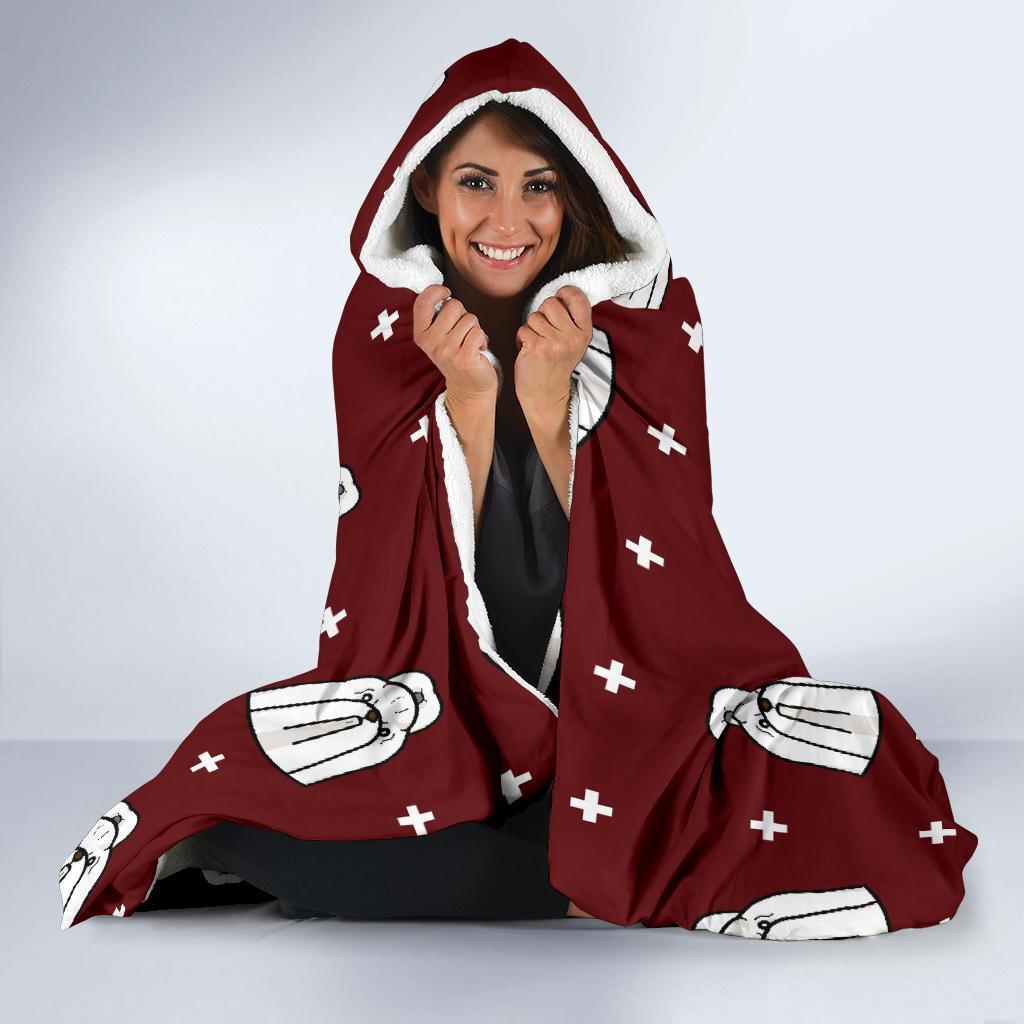 Shih Tzu Dog Pattern Print Hooded Blanket-grizzshop