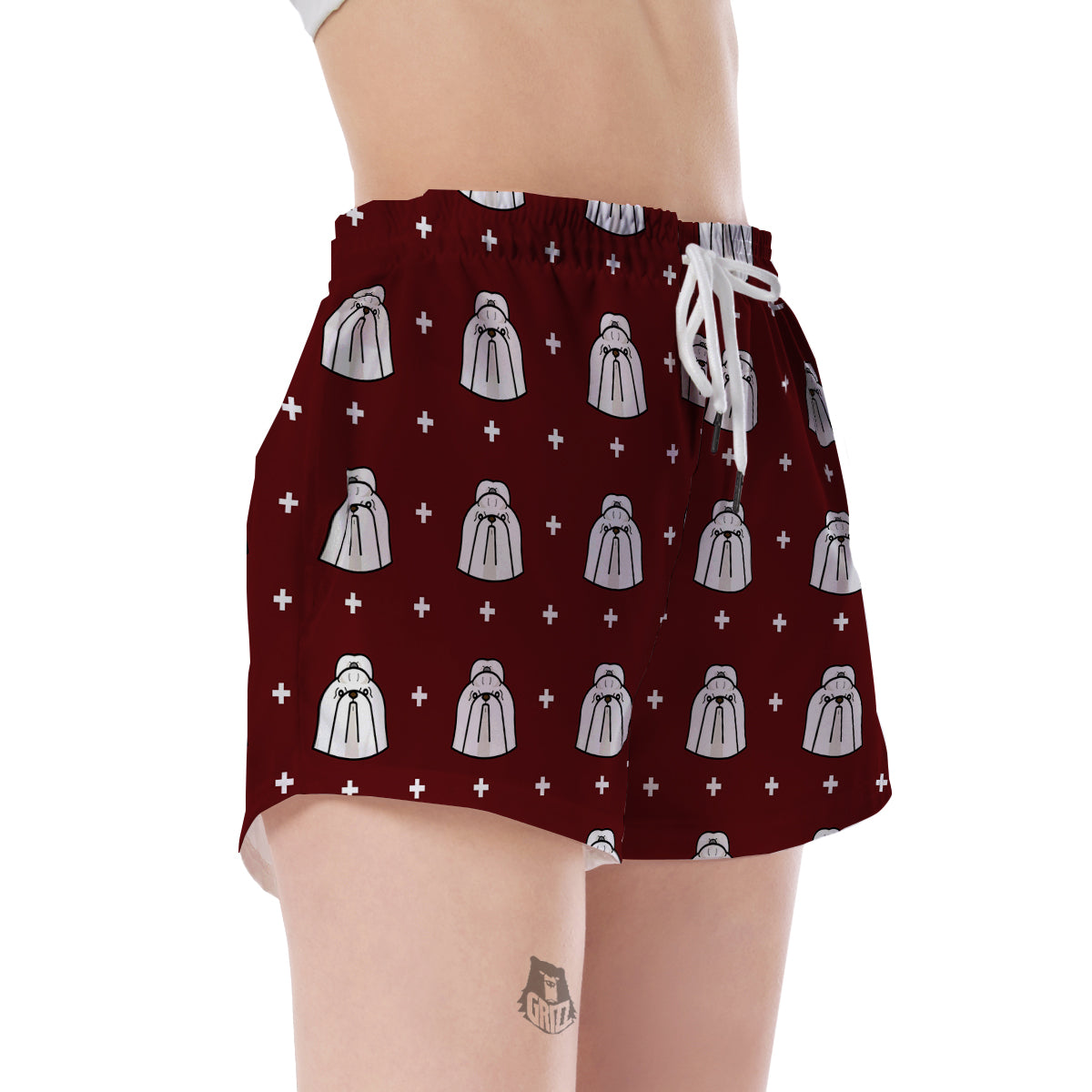 Shih Tzu Dog Pattern Print Women's Shorts-grizzshop