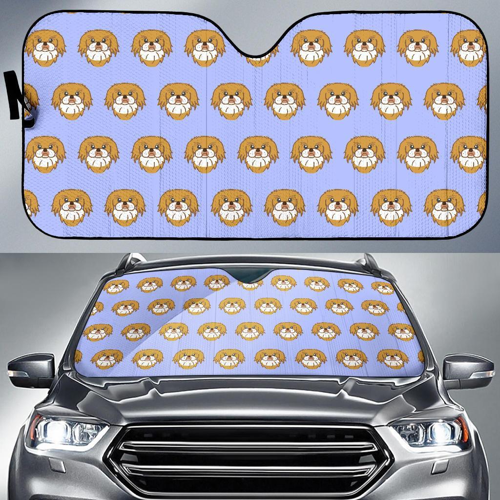 Shih Tzu Dog Print Pattern Car Sun Shade-grizzshop