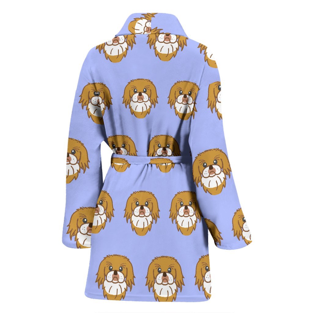 Shih Tzu Dog Print Pattern Print Women Long Robe-grizzshop