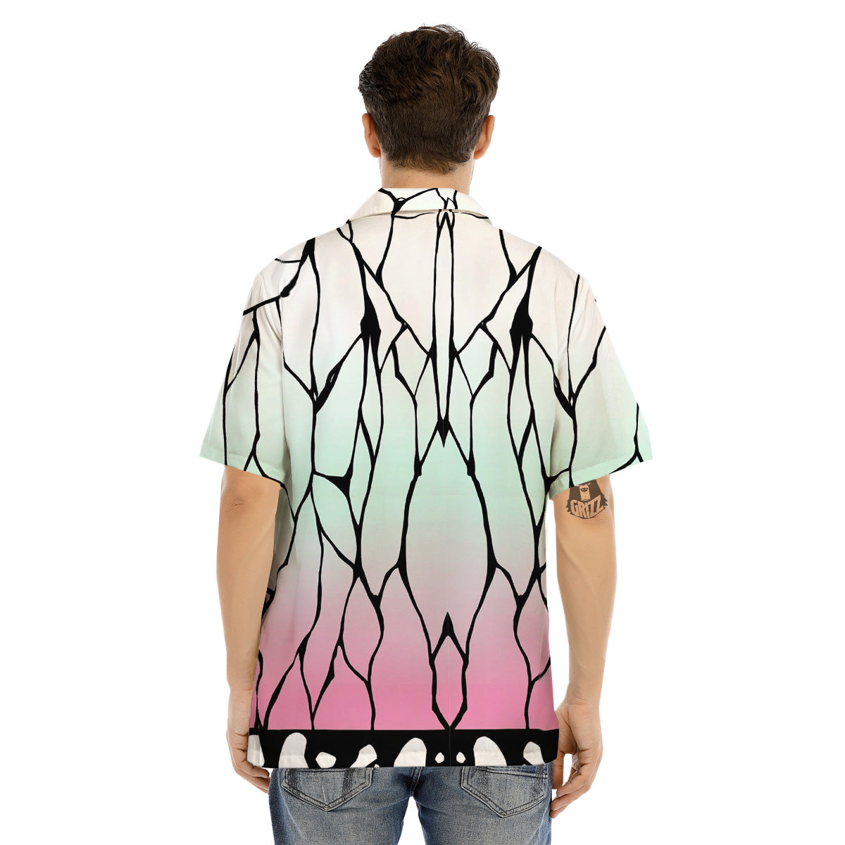 Shinobu Print Pattern Men's Hawaiian Shirt-grizzshop