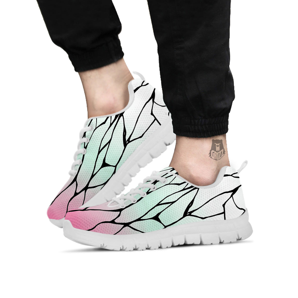 Shinobu Print Pattern White Sneaker-grizzshop