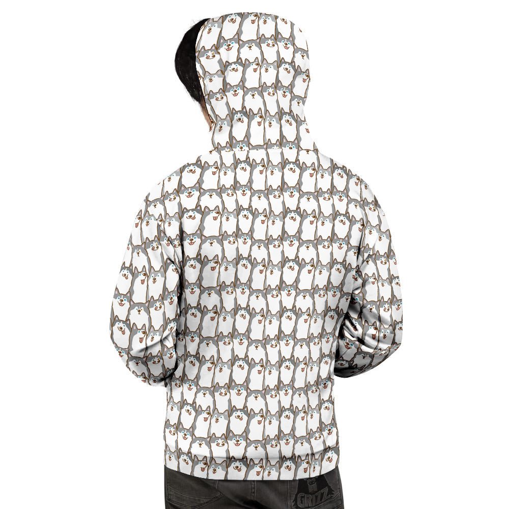 Siberian Husky Cute Print Pattern Men's Hoodie-grizzshop