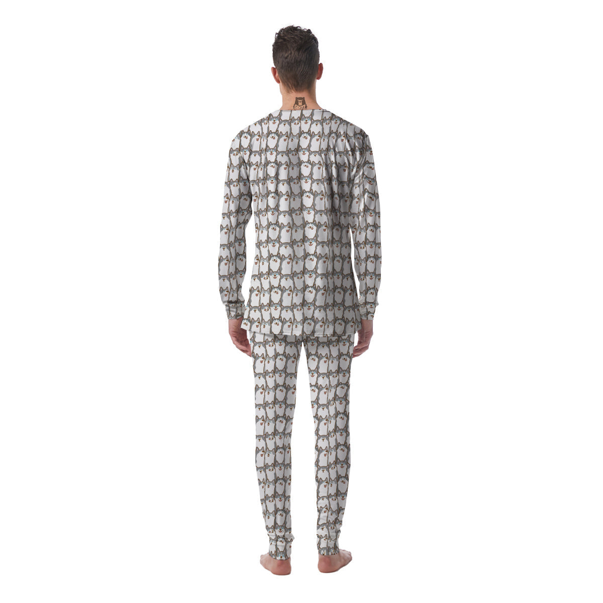 Siberian Husky Cute Print Pattern Men's Pajamas-grizzshop