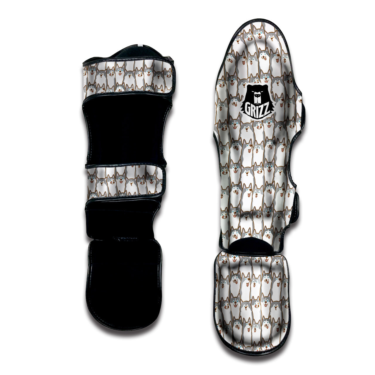 Siberian Husky Cute Print Pattern Muay Thai Shin Guards-grizzshop