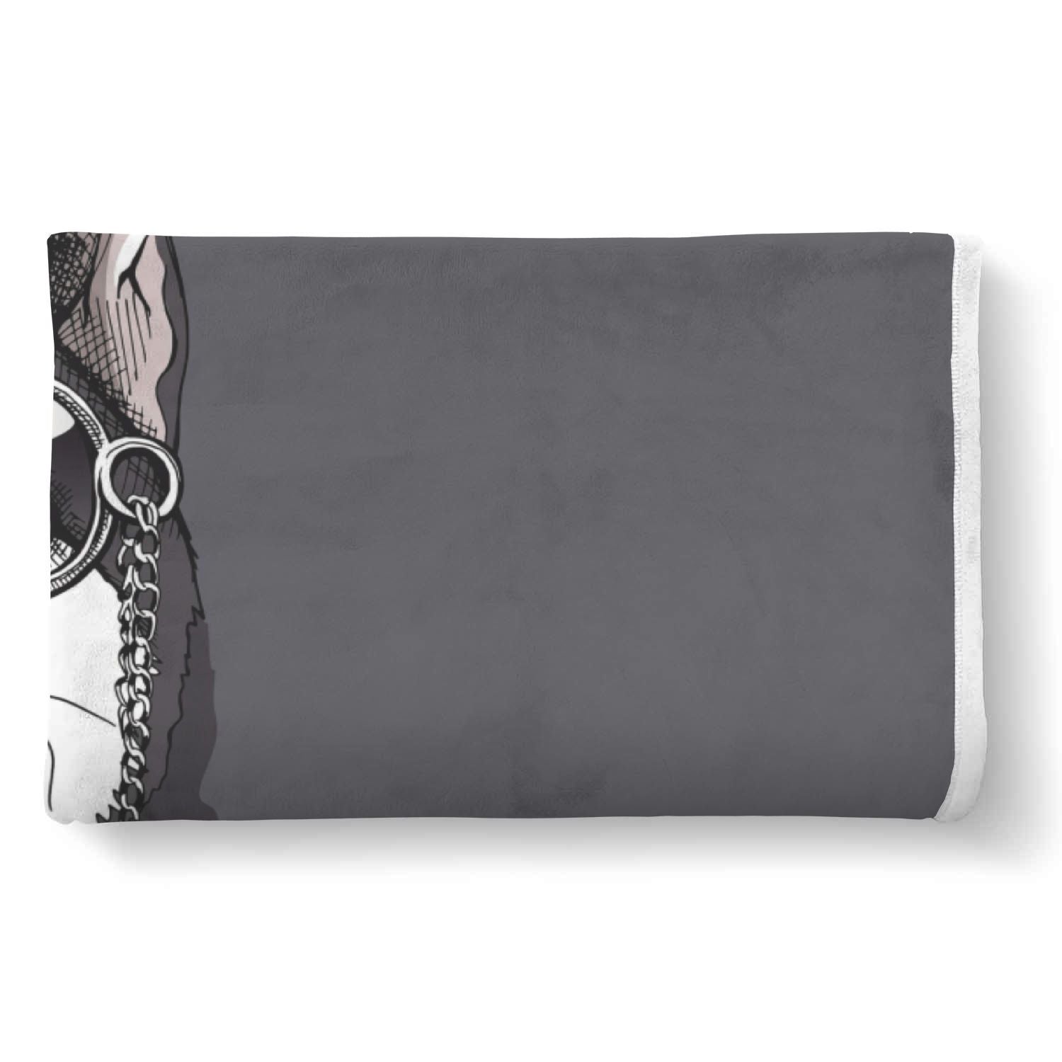 Siberian Husky Funny Glass Print Throw Blanket-grizzshop