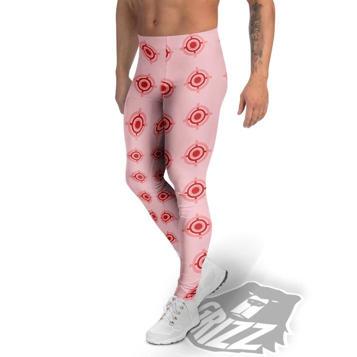 Sight Red Gun Print Pattern Men's Leggings-grizzshop