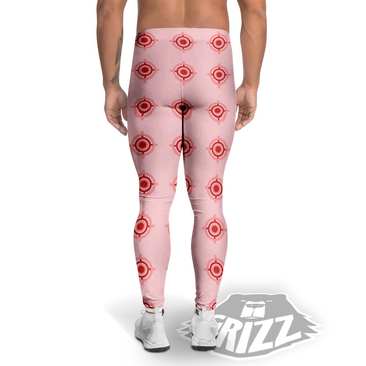 Sight Red Gun Print Pattern Men's Leggings-grizzshop
