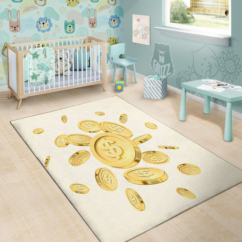 Sign Explosion Golden Dollar Print Floor Mat-grizzshop