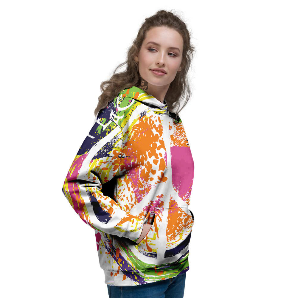 Sign Peace Rasta Print Women's Hoodie-grizzshop