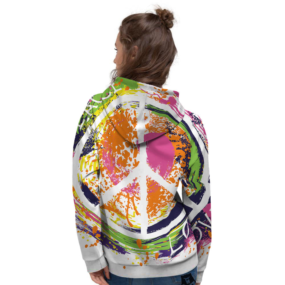 Sign Peace Rasta Print Women's Hoodie-grizzshop