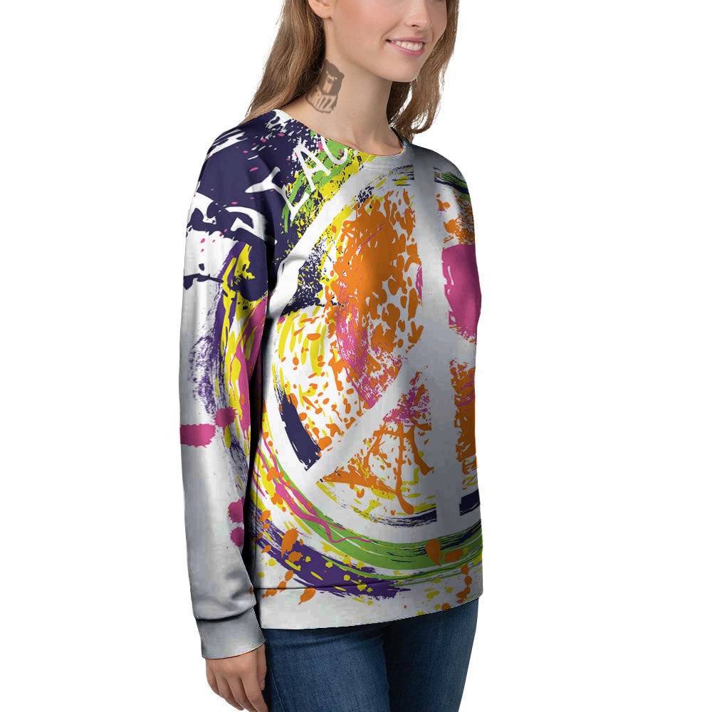 Sign Peace Rasta Print Women's Sweatshirt-grizzshop