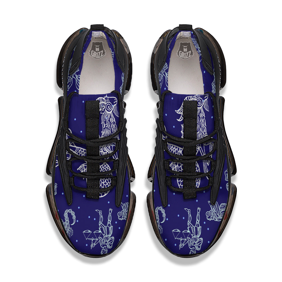 Signs Astrological And Capricorn Print Black Gym Shoes-grizzshop