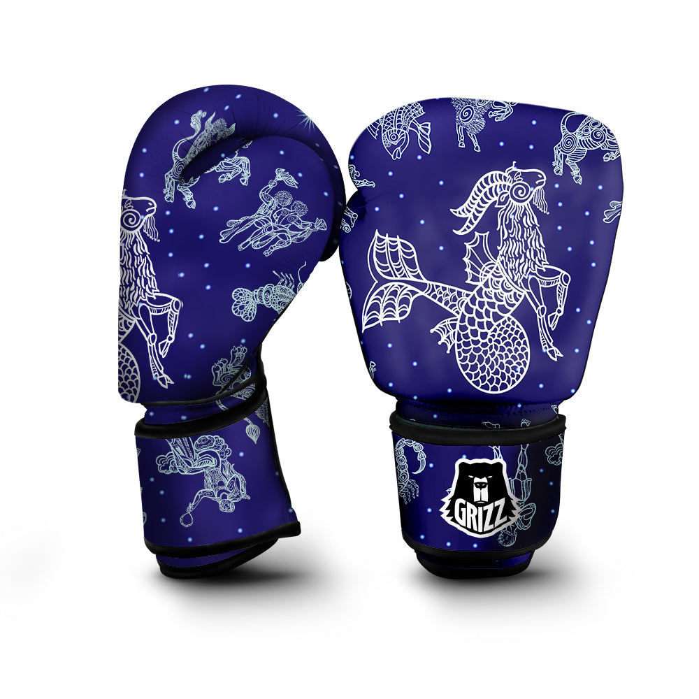 Signs Astrological And Capricorn Print Boxing Gloves-grizzshop