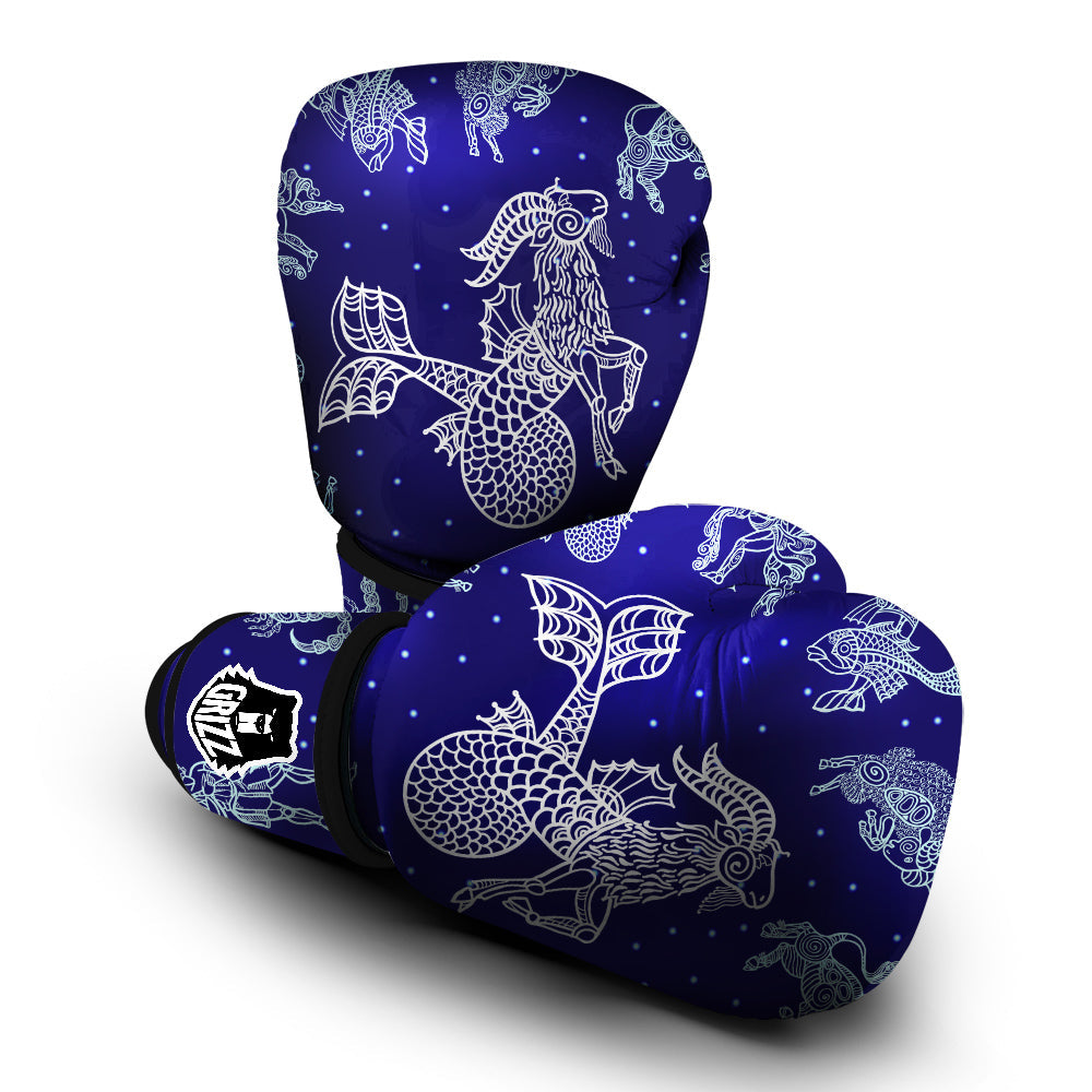 Signs Astrological And Capricorn Print Boxing Gloves-grizzshop