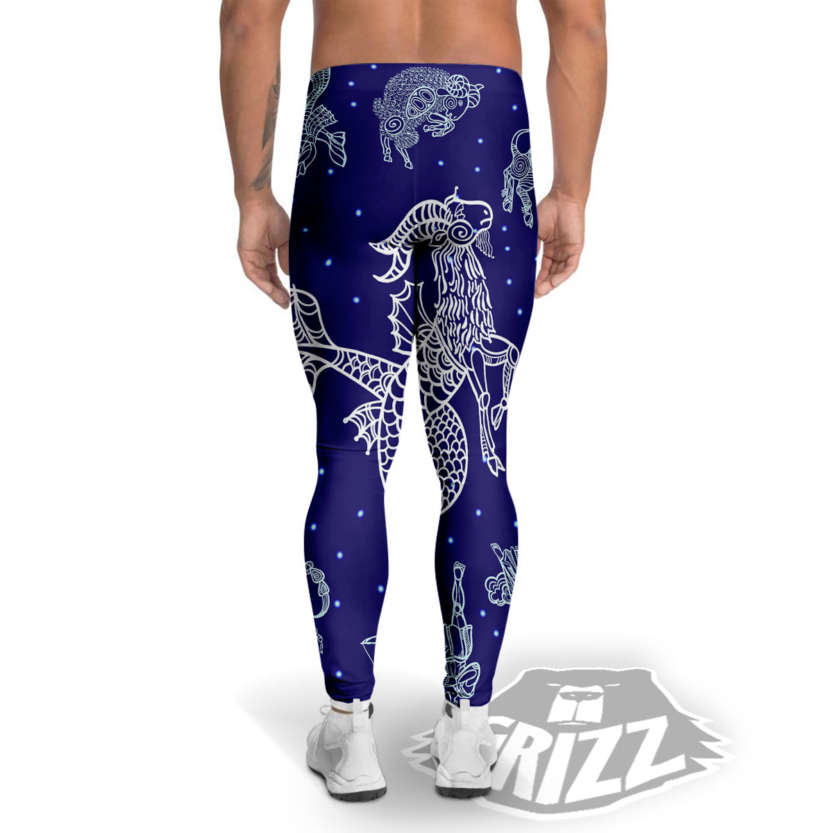 Signs Astrological And Capricorn Print Men's Leggings-grizzshop