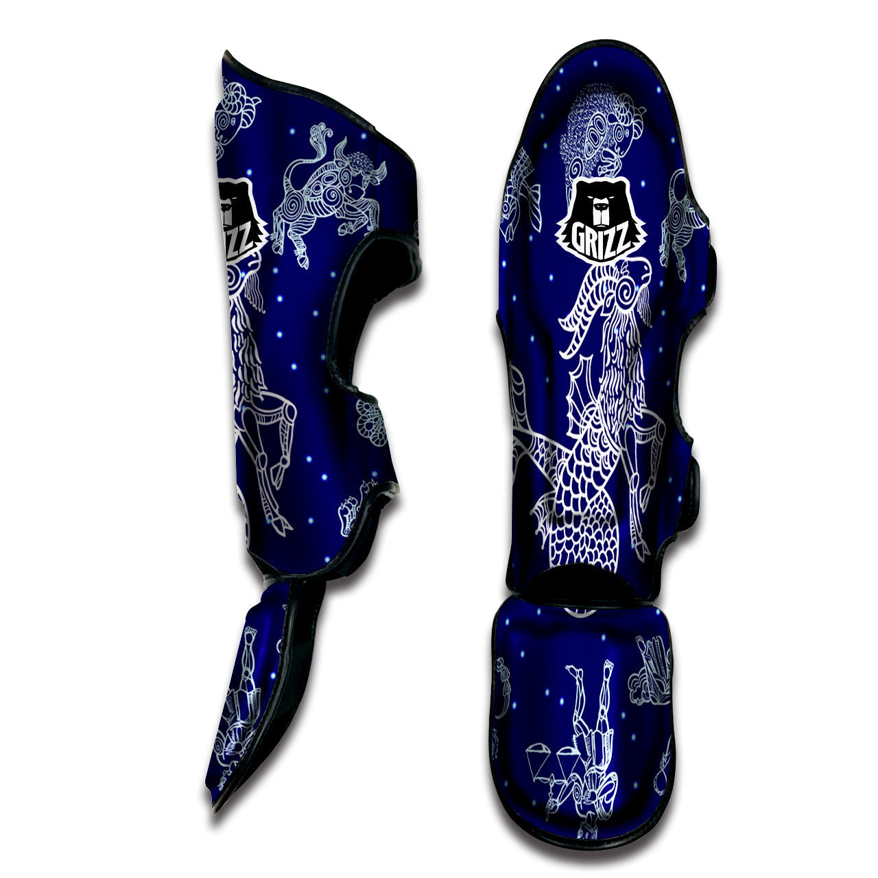 Signs Astrological And Capricorn Print Muay Thai Shin Guards-grizzshop