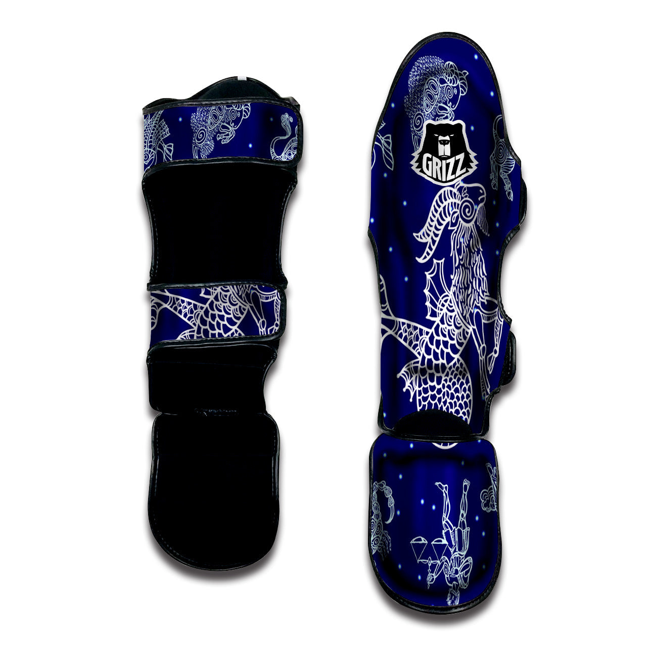 Signs Astrological And Capricorn Print Muay Thai Shin Guards-grizzshop