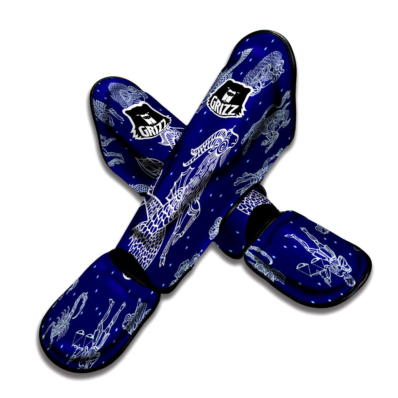 Signs Astrological And Capricorn Print Muay Thai Shin Guards-grizzshop