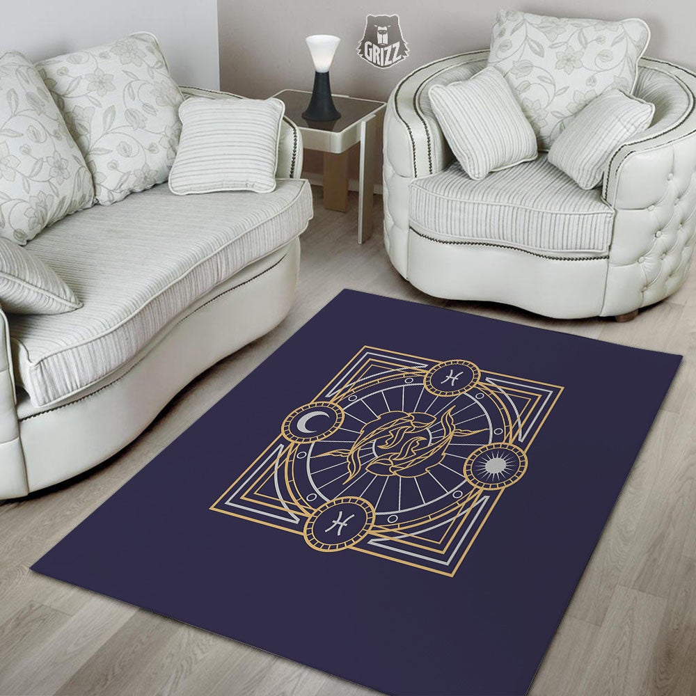 Signs Astrological And Pisces Print Floor Mat-grizzshop