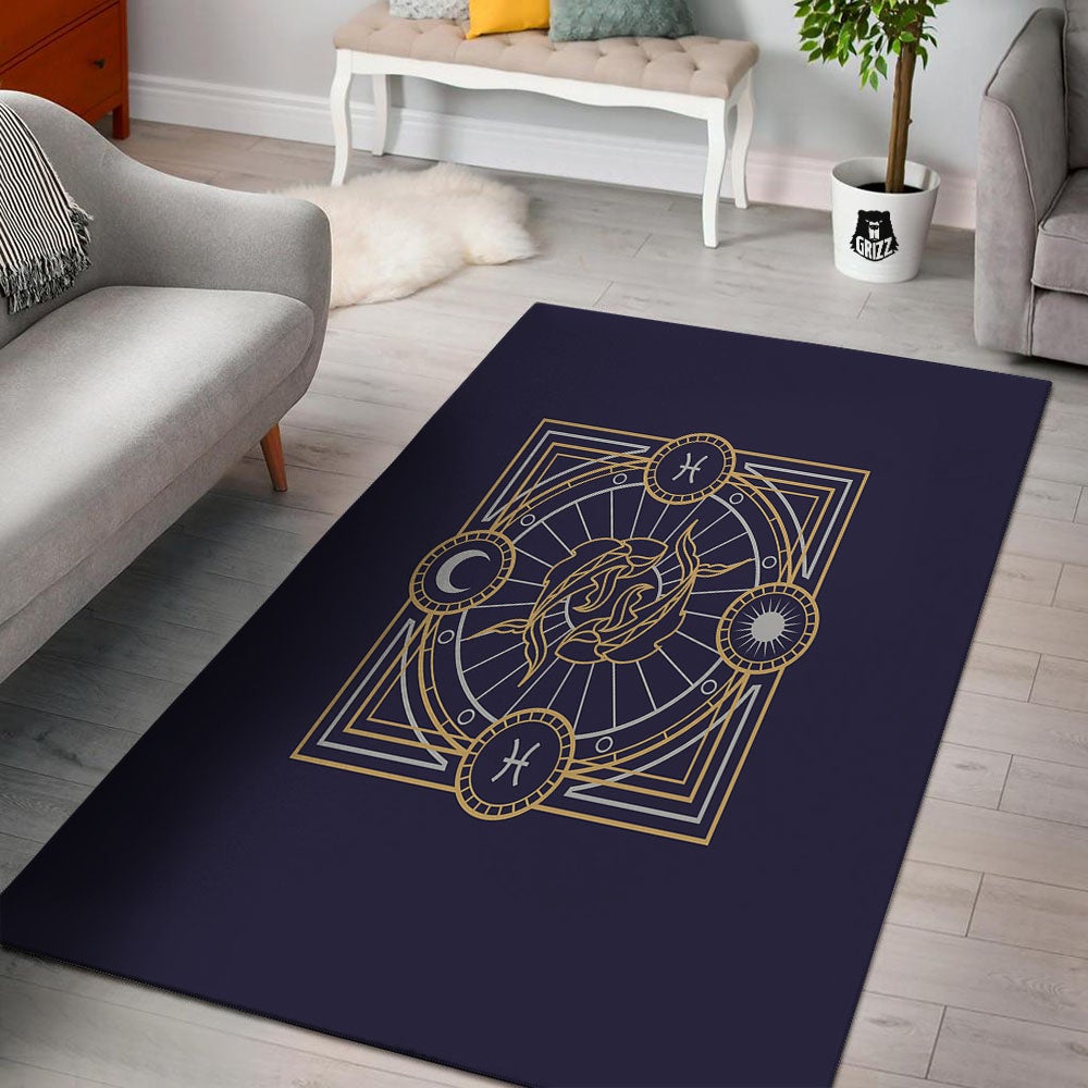 Signs Astrological And Pisces Print Floor Mat-grizzshop