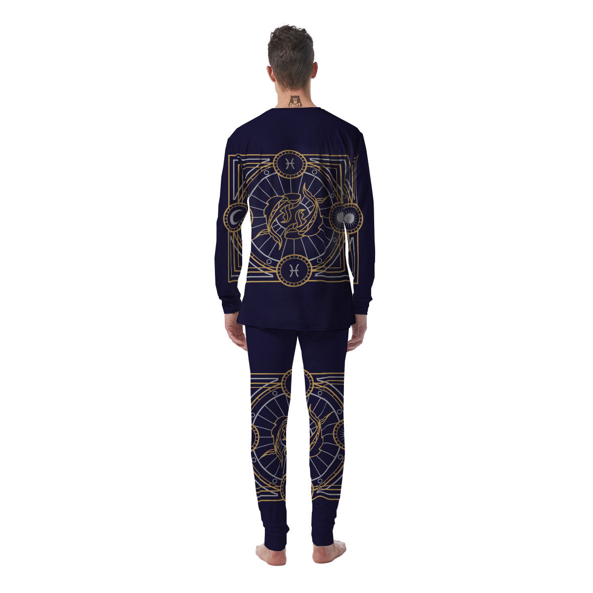 Signs Astrological And Pisces Print Men's Pajamas-grizzshop