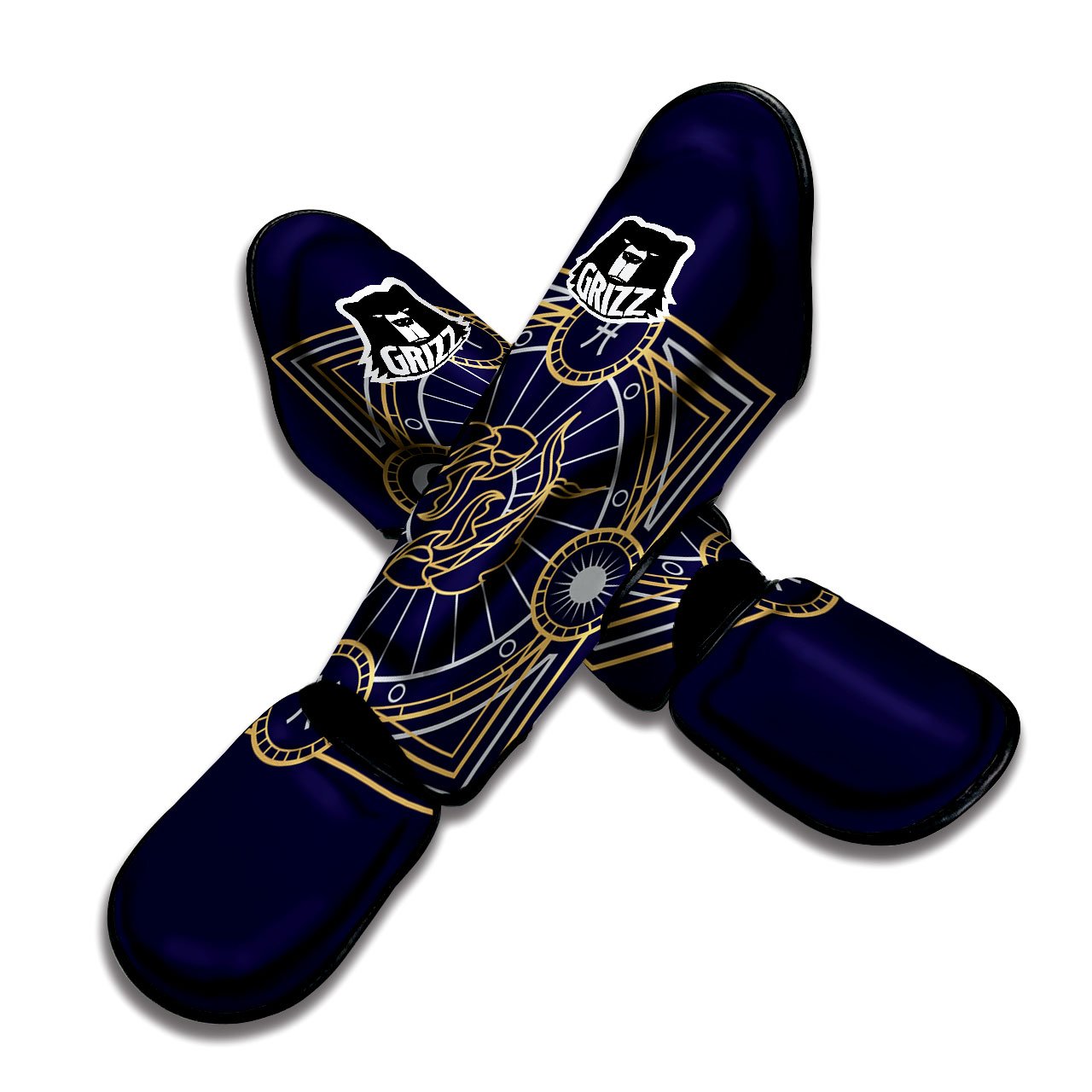 Signs Astrological And Pisces Print Muay Thai Shin Guards-grizzshop