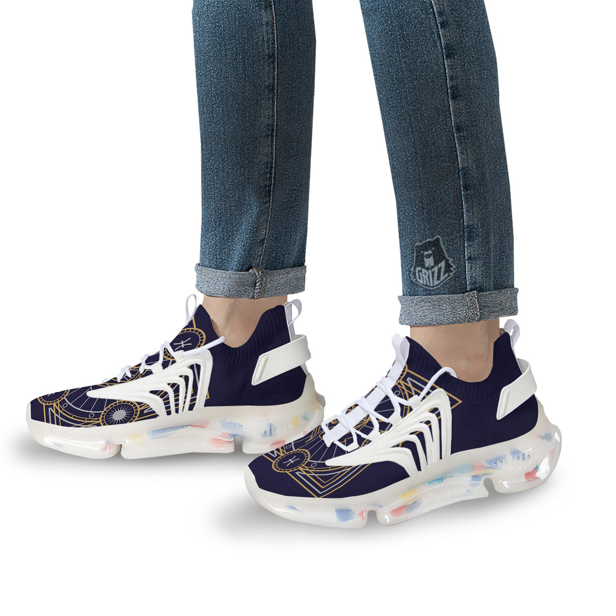 Signs Astrological And Pisces Print White Gym Shoes-grizzshop