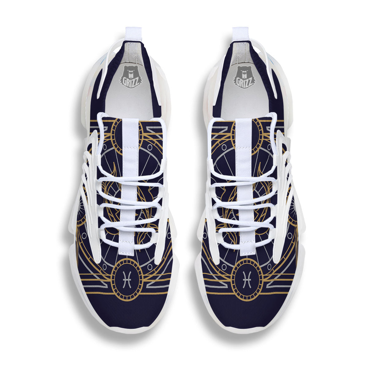 Signs Astrological And Pisces Print White Gym Shoes-grizzshop