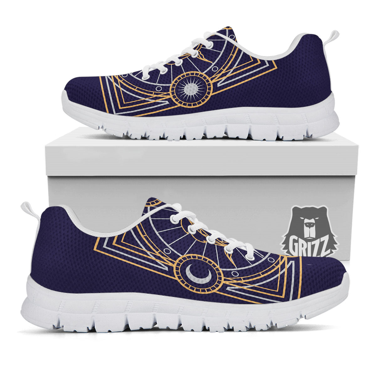 Signs Astrological And Pisces Print White Sneaker-grizzshop