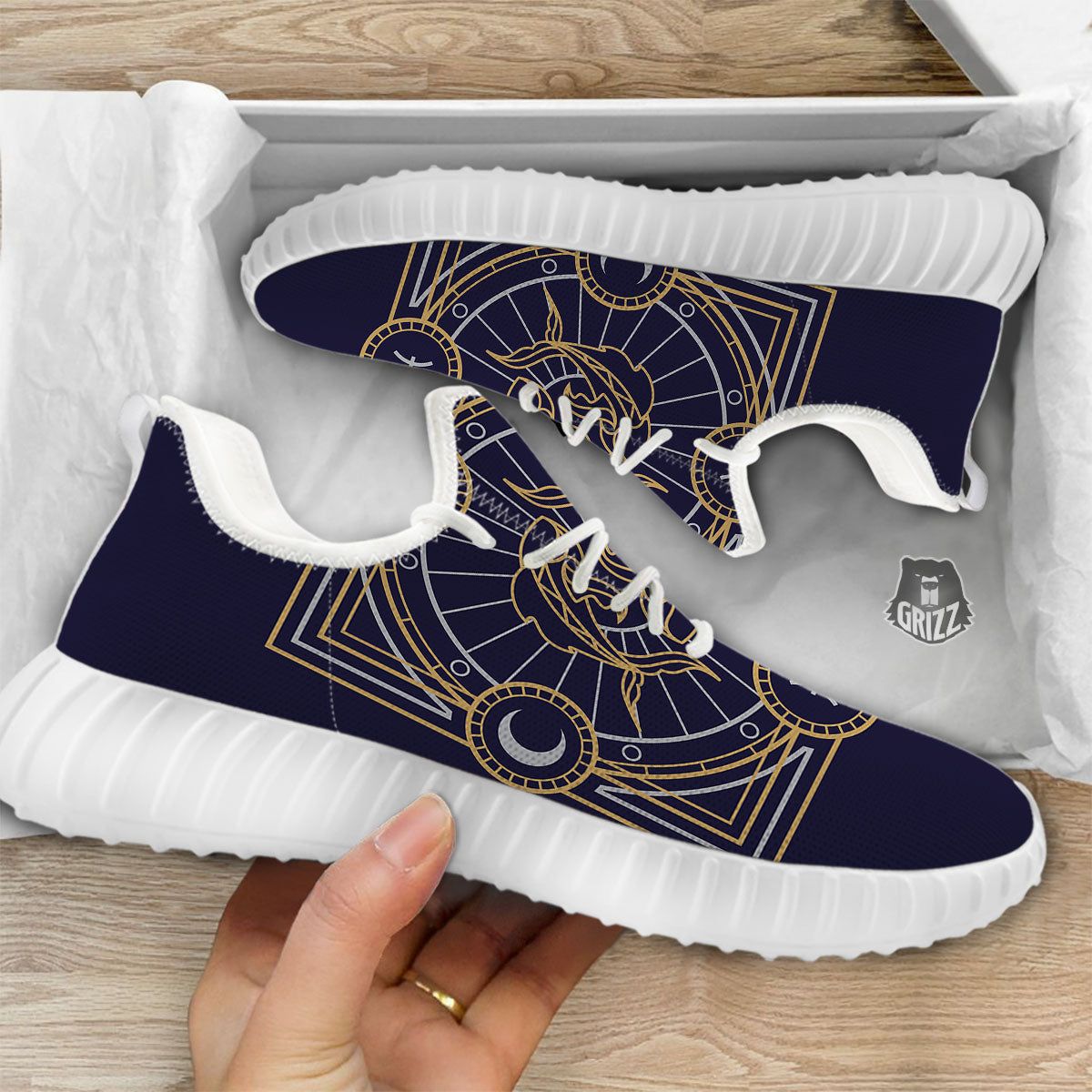 Signs Astrological And Pisces Print White Walking Shoes-grizzshop