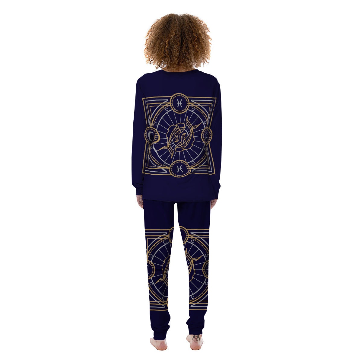 Signs Astrological And Pisces Print Women's Pajamas-grizzshop